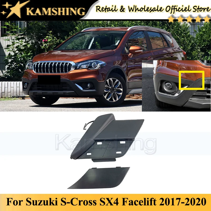 Capqx Rear Bumper Trailer Cover For Suzuki S-Cross Sx4 Facelift 2017-2020 Tow Hook Traction Shell Trim Cap Plate