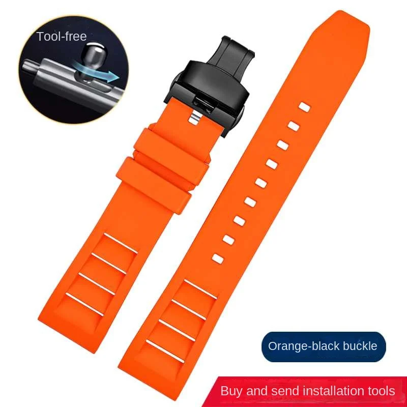 thumbnail image 1 of Correa de caucho fluorado para Seiko IWC Rolex Waffle Strap Bracelets Fashion Universal Mens Diver Silicone Sports Watch Band 20 22mm, 1 of 5