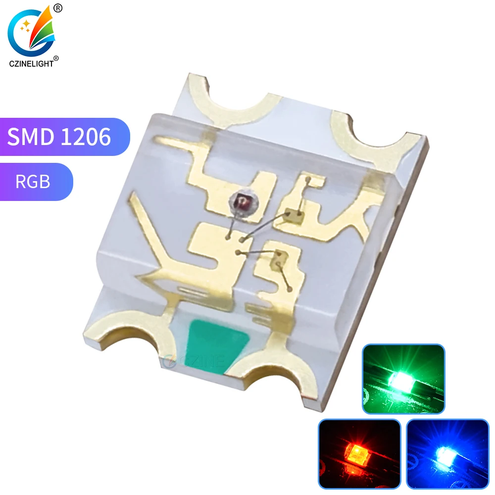 

3000pcs/bag Czinglight 1206 Rgb Common Anode Smd Led Emitting Diode