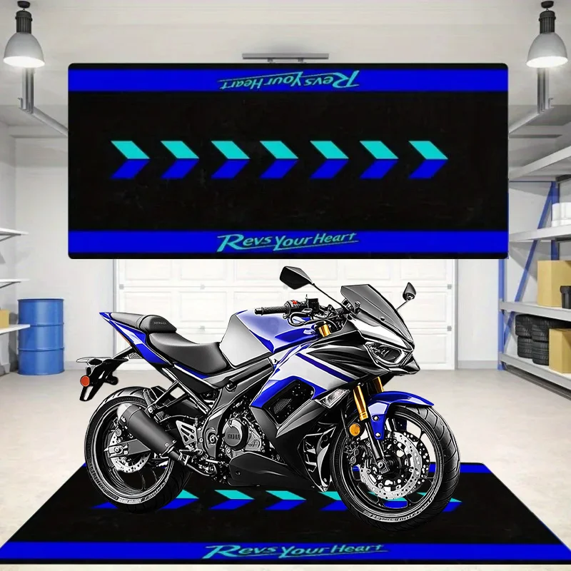 Racing Carpet VIKAMA Dirt-Resistant Anti-Slip Bedroom Bedside Blanket Motorcycle Parking Floor Mat Home Decoration