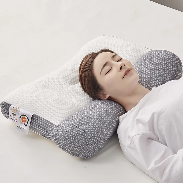 Oreiller Mémoire de Forme Oreiller Ergonomique Cervical Nuque Coussin  Orthopédique Profond Sommeil Lavable (5030107cm)