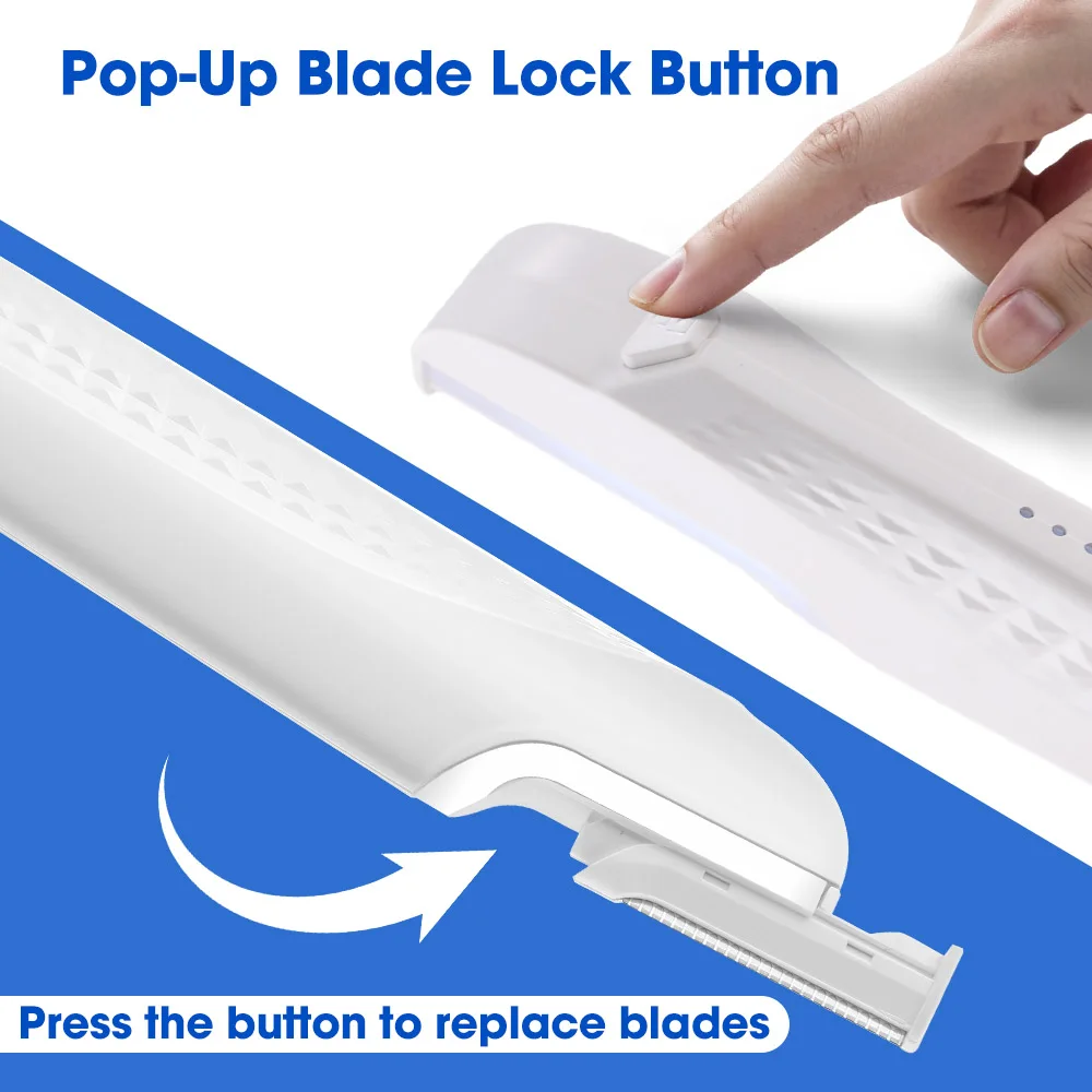 Electric Dermaplane Razor for Facial Hair Removal with LED Light