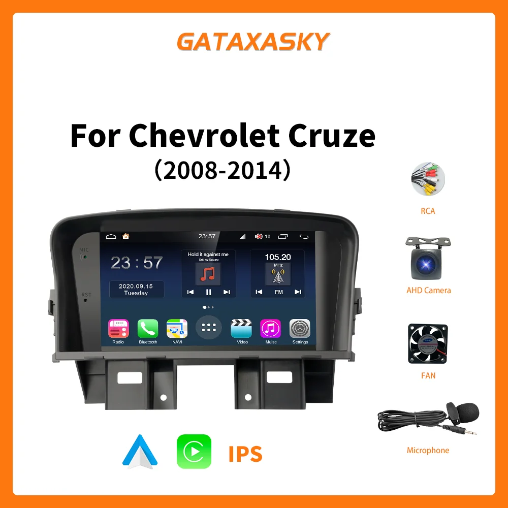 

GATAXASKY 7" Car Radio Android for Chevrolet Cruze J300 2008-2012 Multimedia Player GPS 2din Carplay Auto Stereo