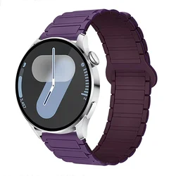 Magnetic Loop Waterproof Silicone Watch Band - Universal 20mm 22mm Bracelet Strap - 22mm watch band (20. Purple)
