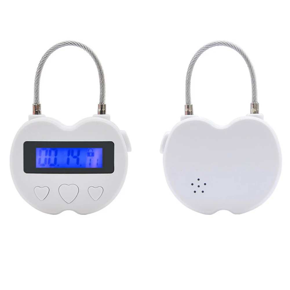 Smart Time Lock LCD Display Time Lock Multifunction Electronic Timer Waterproof USB Rechargeable Temporary Timer Padlock