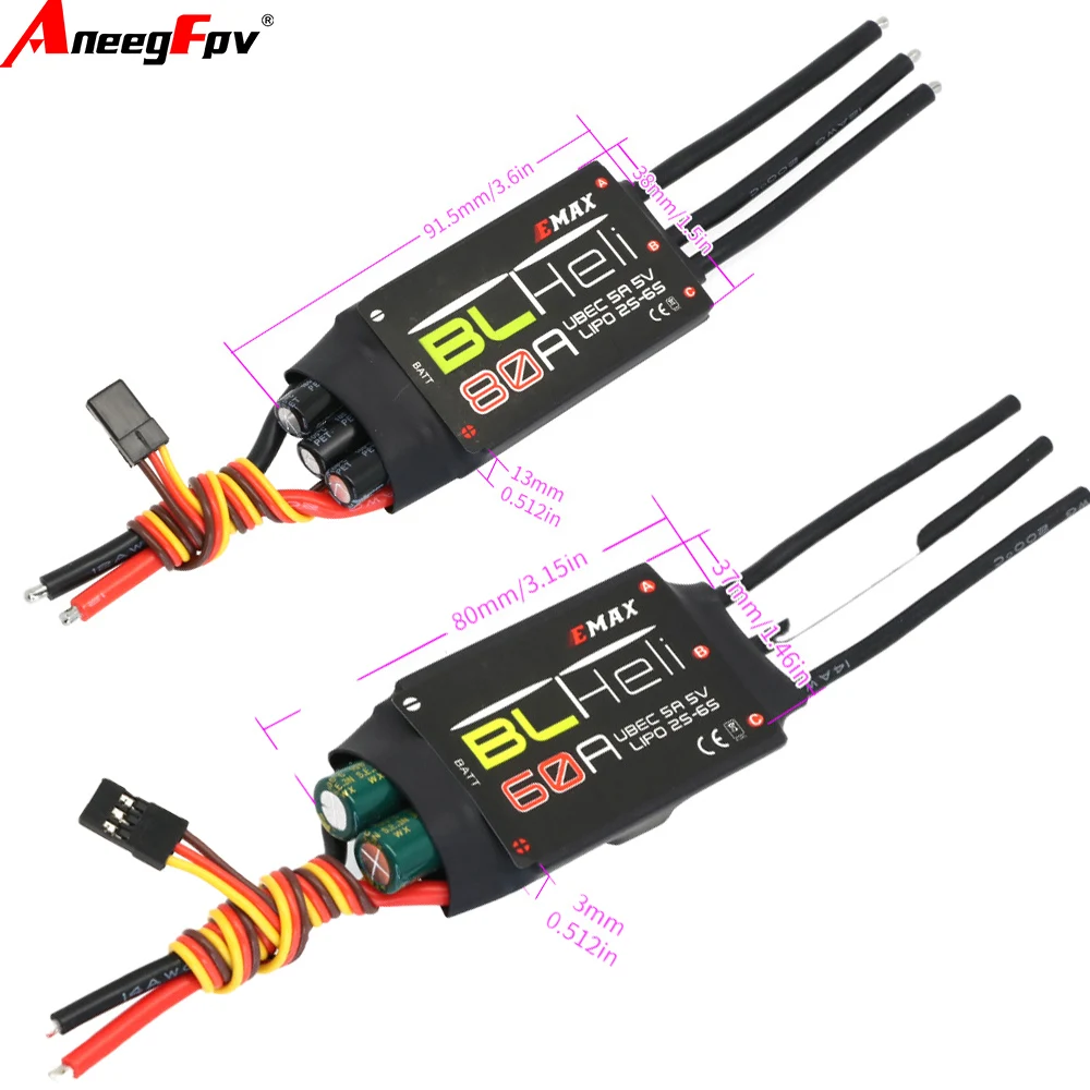 Lot de 2 ESC 40A-80A pour drone RC, adaptés aux quadricoptères