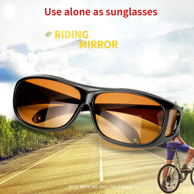 Anti-Glare Night Vision Driver Goggles Fashion Sunglasses Cycling Goggles Night Driving Enhanced Light Glasses Car Accessries cycling glasses night vision sunglasses driving glasses anti glare sunglasses