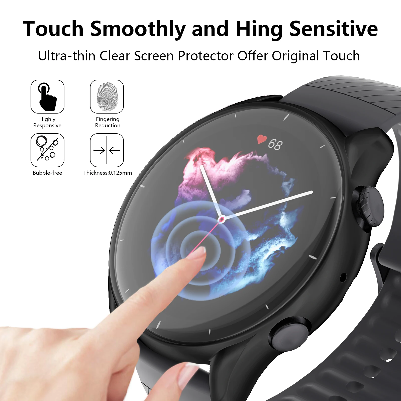 Huami Amazfit GTR 3/GTR 3 Pro Ʈ TPU ̽, ü Ŀ ũ ȣ  , Amazfit GTR 3/GTR 3 Pro ̽, 3 