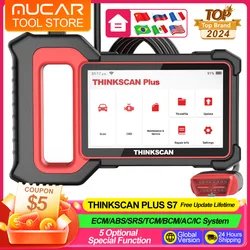 THINKCAR Thinkscan Plus S7 Diagnostic Tools Diagnose 7 Systems 5 Resets Free Lifetime Autotools Car Obd2 Scanner Obd2 Diagnostic