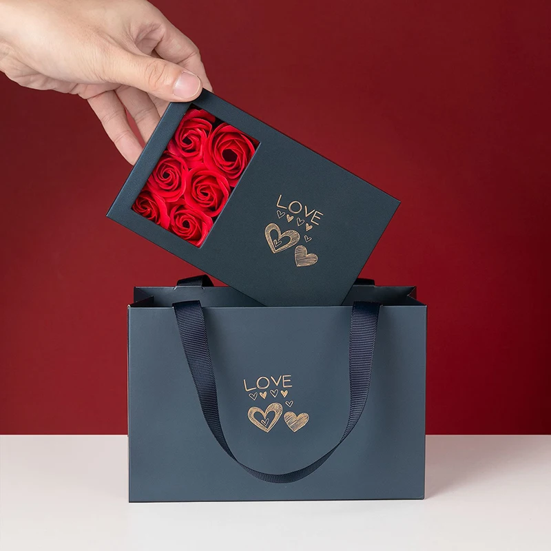 Rose Gift Box Eternal Flower Ring,Pendant,Earrings,Necklace,Jewelry Box 6 Valentine's Day Rose Gift Box Packaging Box Jewelry St 4