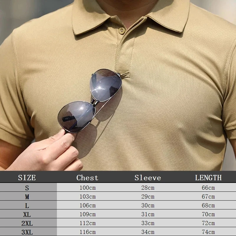 Tactical Shirt Short Sleeve Men's Polo T shirt Summer Outdoor Sports Fast Dry Breathable Military Army Combat Causal Tops