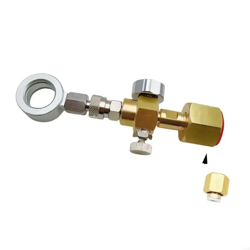 CO2 Cartridges Adapter CO2 Inflation Connector Quick Releasing Adapter Bottle Refill for Kitchen or Outdoor