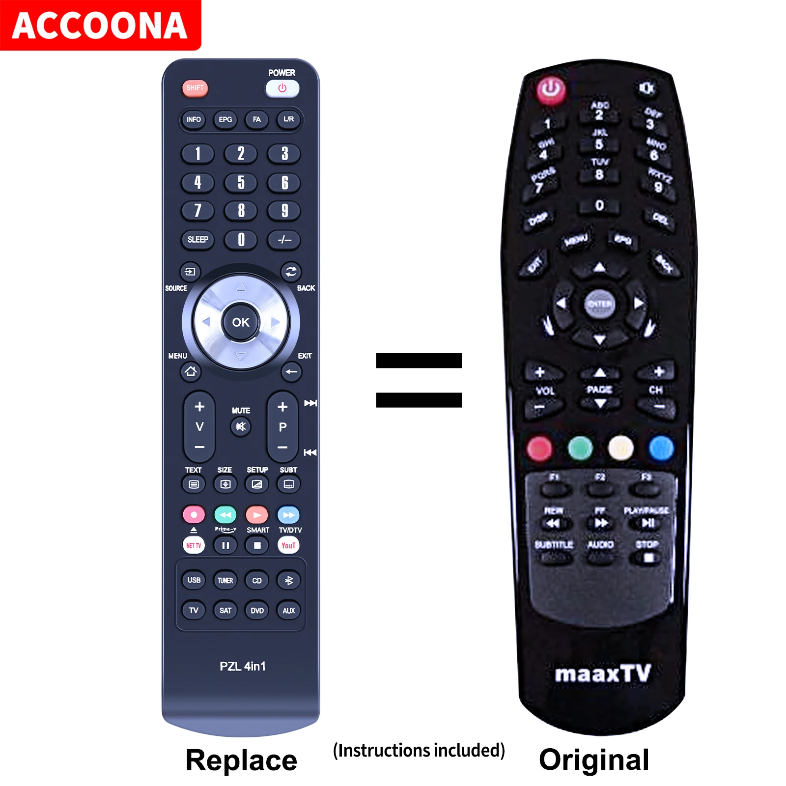 

Remote control for MaaxTV LN4000 HD tv