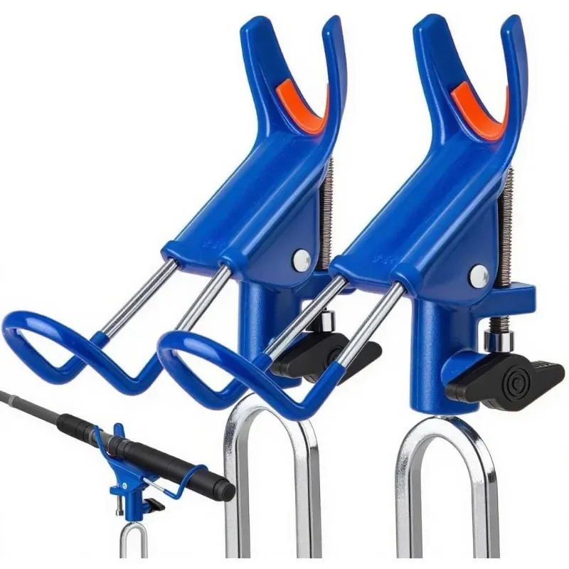 Support de canne à pêche réglable 360° - Support pliable avec pointe pour pêche de la carpe et du silure