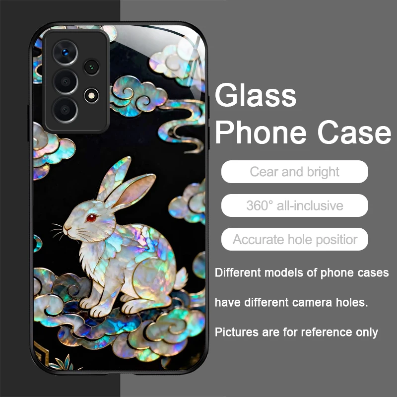Stylish Dragon Leopard Marble Texture Tempered Glass Phone Case