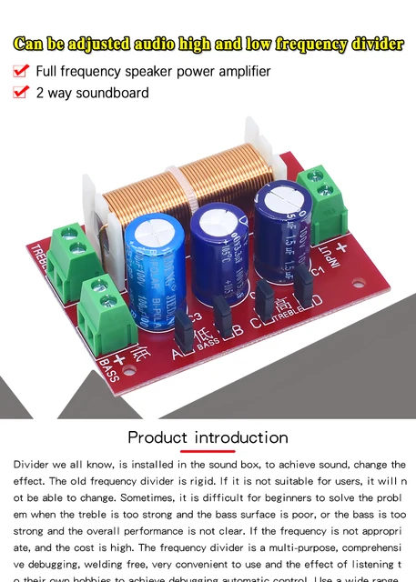 YLY-2088 400W Adjustable 2 Way Crossover Filters 1 Unit
