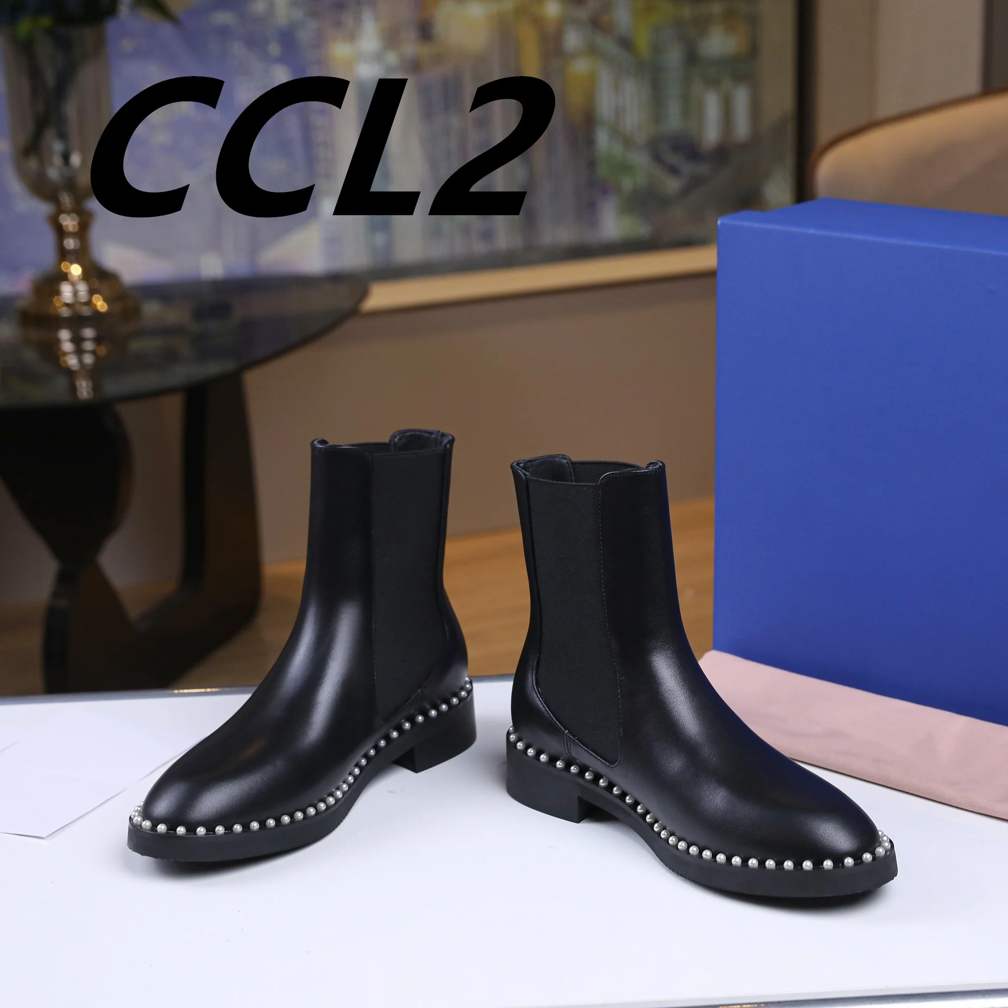 

2024 fall and winter new Chelsea boots, cowhide upper, sheepskin lining, leather outsole, size35-40