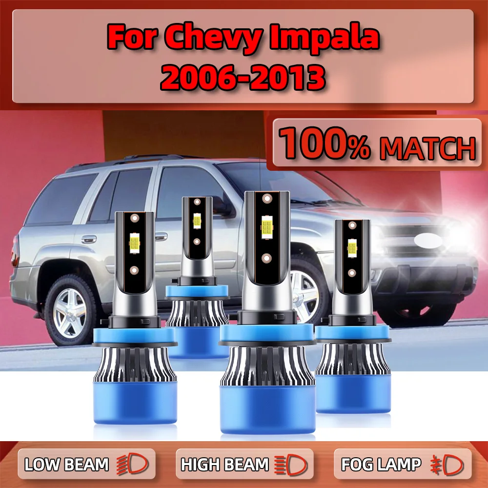 

40000LM LED Headlight Bulbs H11 Auto Headlamps 6000K Auto Lights 12V For Chevy Impala 2006 2007 2008 2009 2010 2011 2012 2013