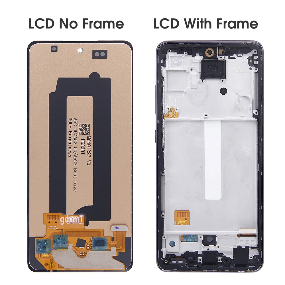 Layar sentuh LCD Samsung A52 4G, pengganti layar sentuh dengan