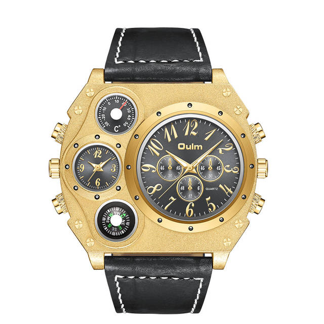 Mens 2022 OULM New Creative Big Dial Top Brand Luxury Casual Quartz Men's Watch Clock Male Sport Waterproof Watch