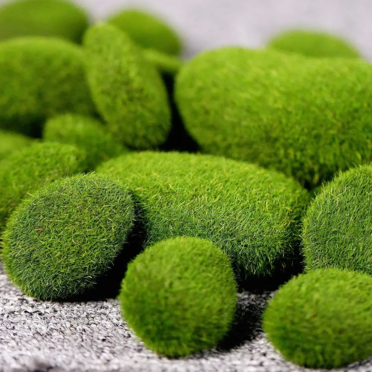 Faux Green Moss Covered Stones 1 Pack Garden Landscaping DIY Decoration Bonsai Moss Ornaments Simulation Foam Balls Multi-Size decorative stones artificial stones artificial moss rocks