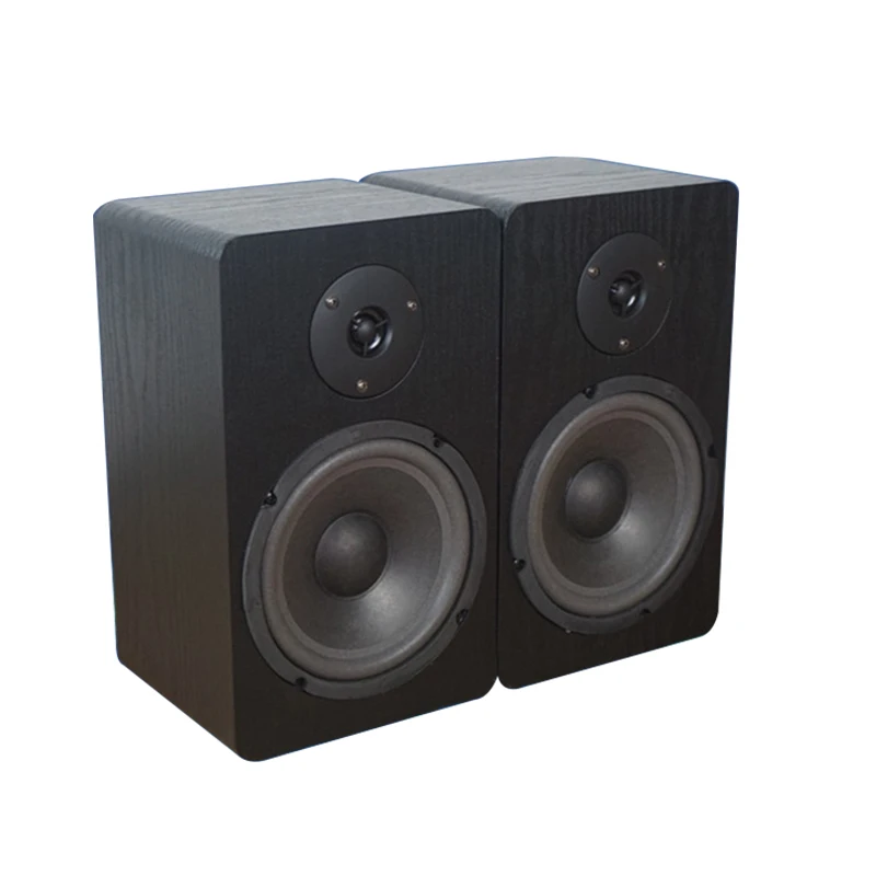6.5 Inch 4ohm Bookshelf Speaker Two-Way HiFi Passive Speaker Fever Wooden Surround Home Theater Sound Box KTV audio speakers