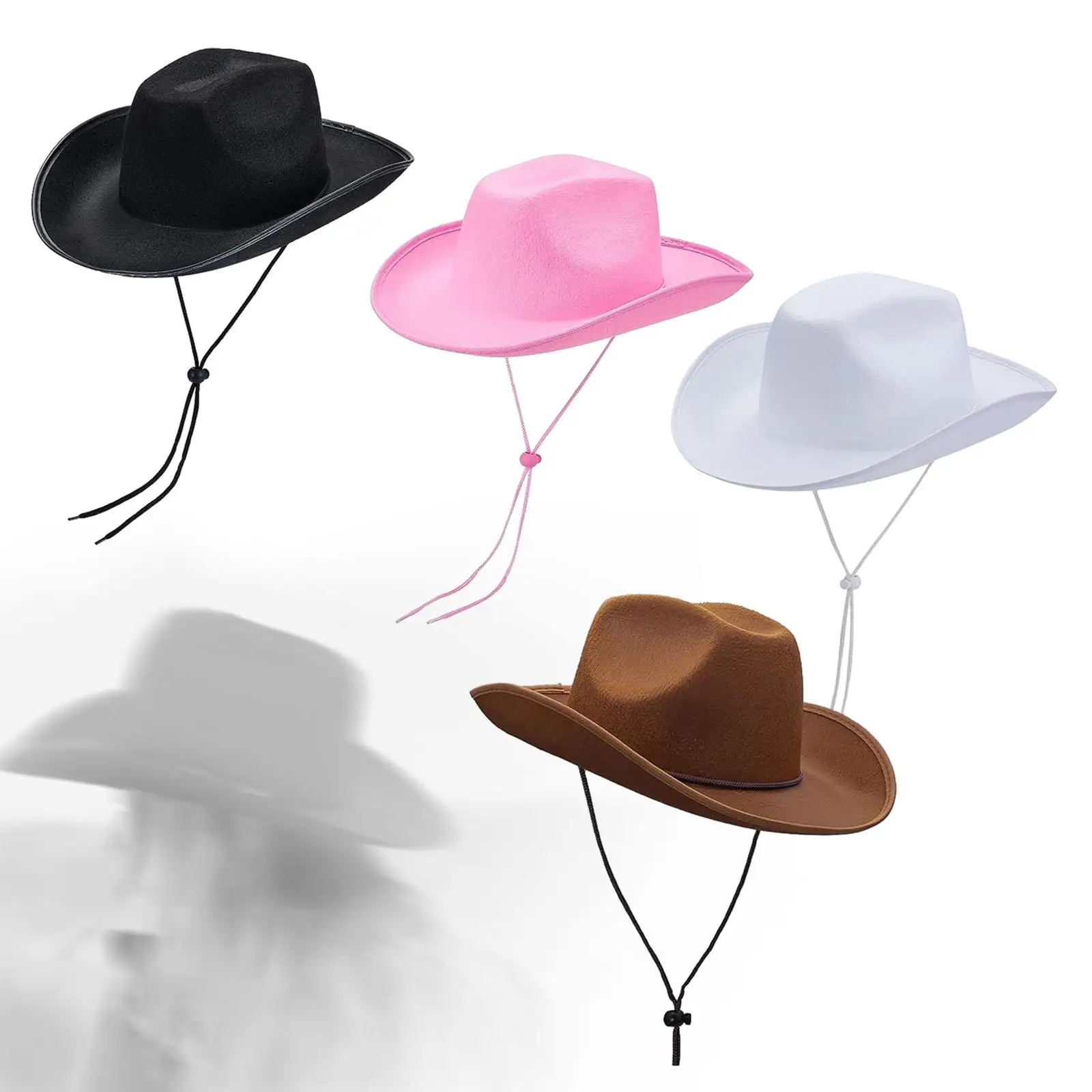 Cowboy Cowgirl Hat Sunhat Trendy Versatile Jazz Hat Sun Protection for Camping Cosplay Fishing Beach Party Supplies
