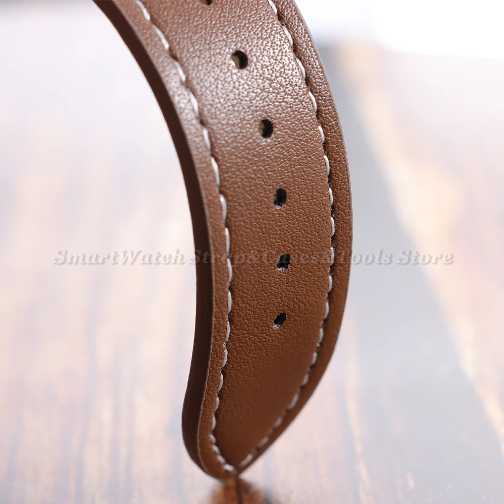 Vintage Cowhide Leather Cuff Watch Band for Men - Deep Brown, Black, Light Brown