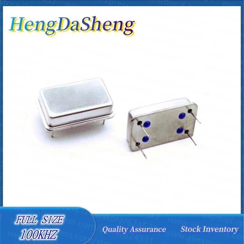 5Pcs/Lot In-line Rectangular Active Crystal Oscillator 100KHz 100.000KHz 1.5K 300K OSC Clock vibration Full Size DIP-4