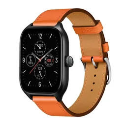 Premium Leather Watch Band - Universal Fit 20mm/22mm Strap - 20mm watch band (22 Hermes Orange)