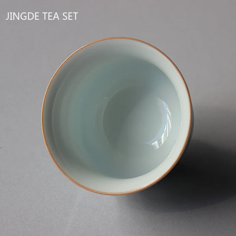 Farbe Glasur Kran Keramik Teetasse Haushalt Tee Tasse Chinesischen Tee-Set Tee Zeremonie Zubehör Antike Porzellan Tee Schüssel Drink