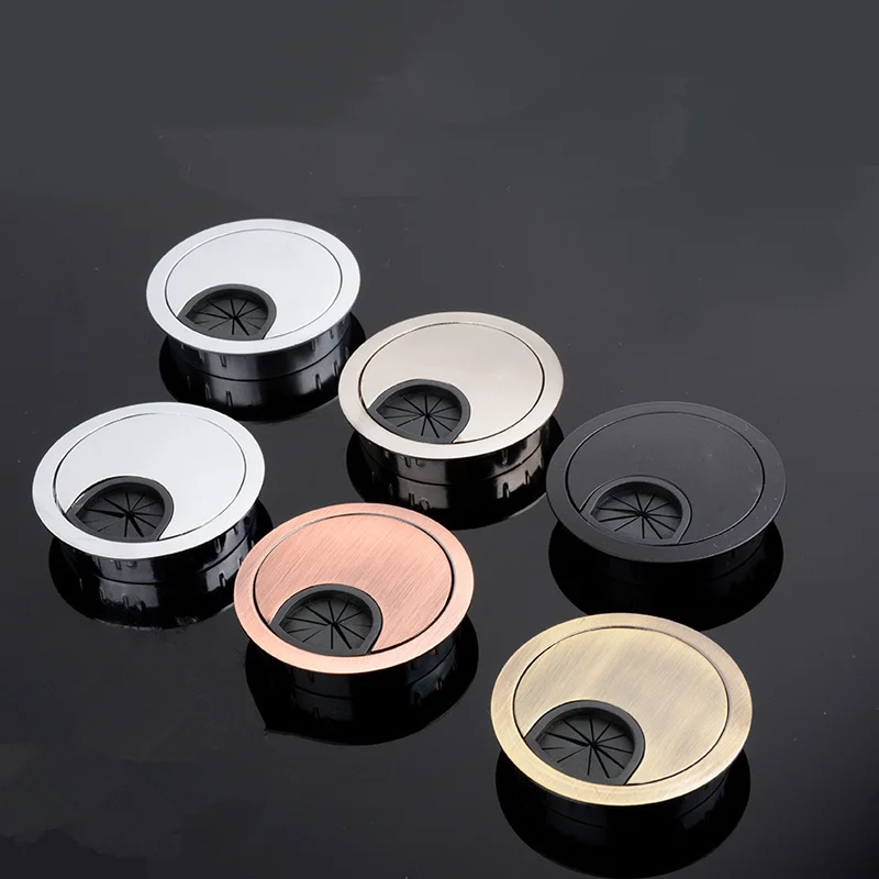 Best seller Table Wire Hole Cover Base Round 60mm Computer Desk Grommet Cable Wire Outlet Port Wire organizer Furniture Hardware