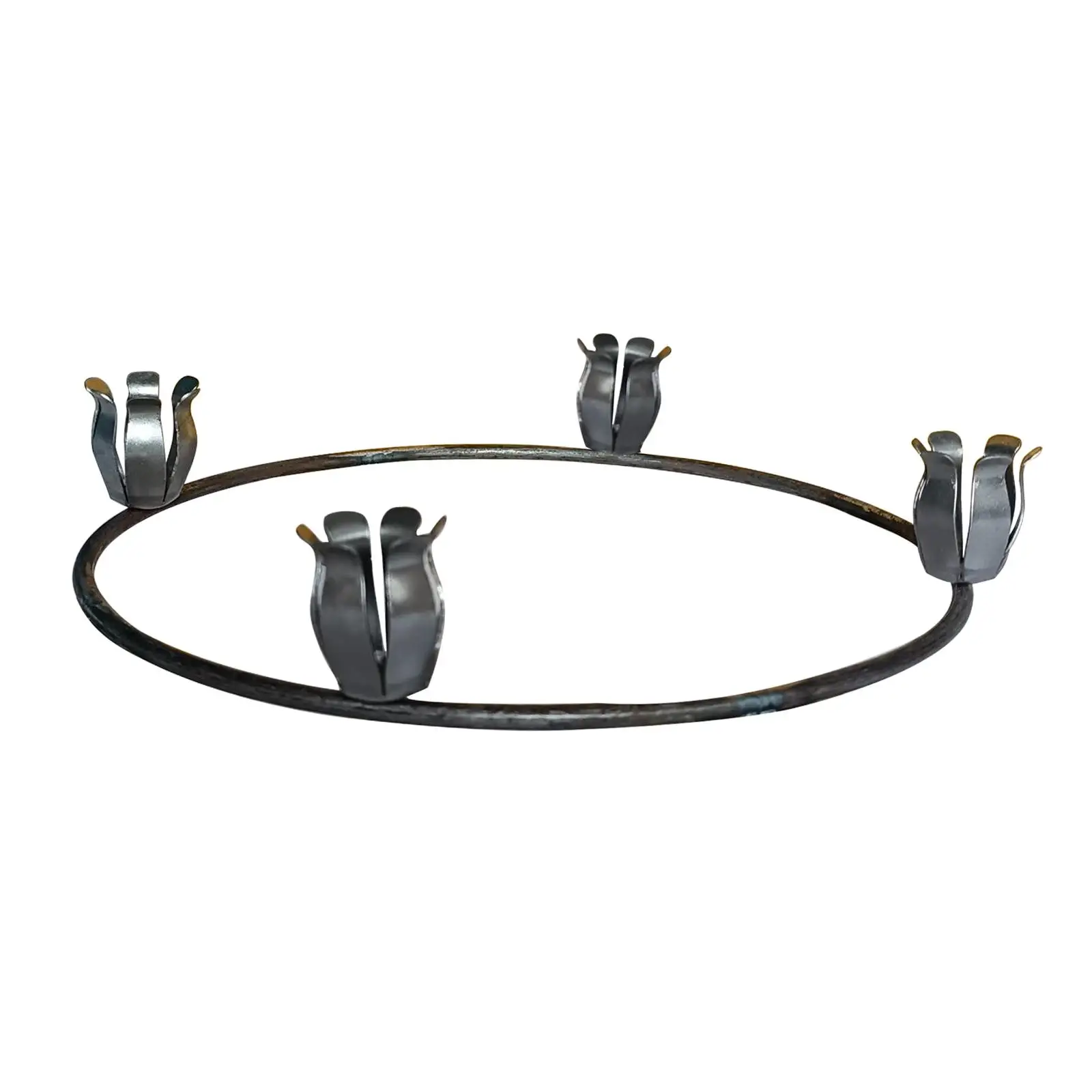 Round Taper Candle Holder Table Decoration with 4 Branches for Living Room