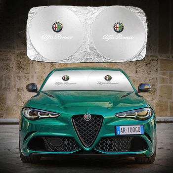 Parabrezza per Auto parasole per interni Auto panno Anti-scottatura per Alfa Romeo Giulietta Mito 159 Giulia Stelvio 156 147 Tonale Brera