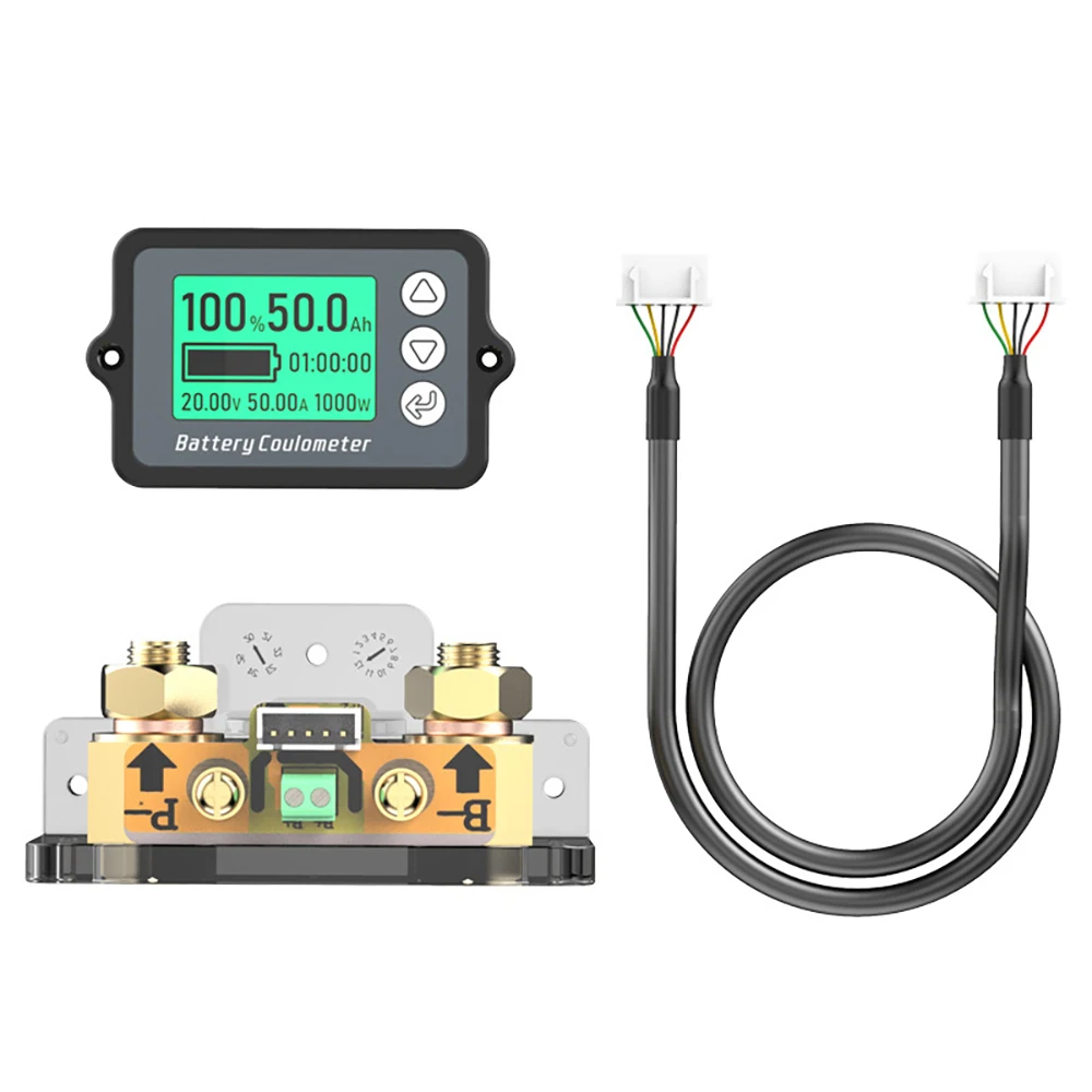 TK15 Battery Coulometer 50A 100A 350A Lithium Battery Capacity Tester Voltage Current Residual Power Indicator Battery Monitor 4