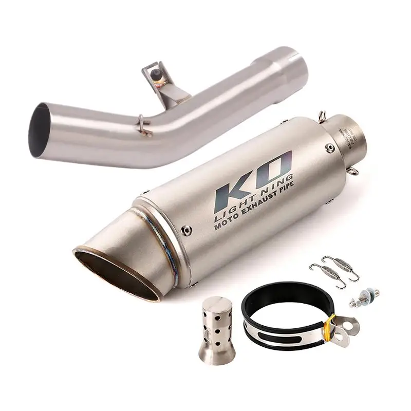 51MM Motorcycle Exhaust Pipe FOR SUZUKI GSF650 GSX650F 07-16 Escape Muffler Mid Link Pipe With DB Killer Slip On Stainless Steel - Image 4