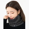 Hot Sale Winter Knit Ring Scarf With Velvet Unisex Riding Wool Neckscarf Solid Neck High Collar 2024 Pollover Echarpe 3
