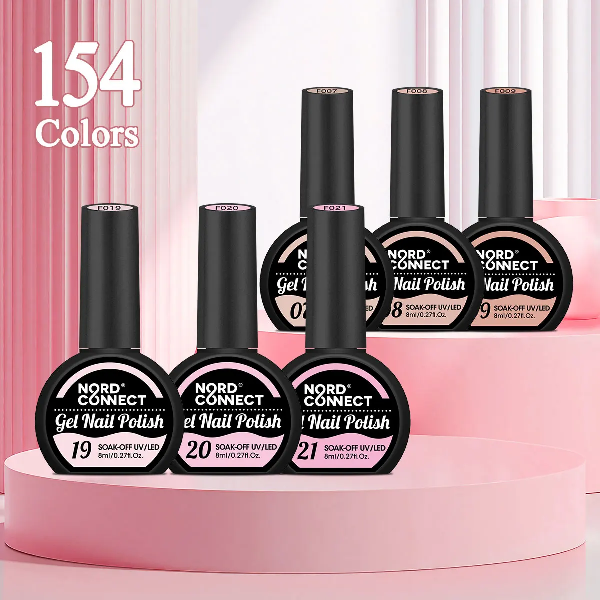 6-Piece Hypoallergenic Gel Nail Polish Set - Professional Nail Care