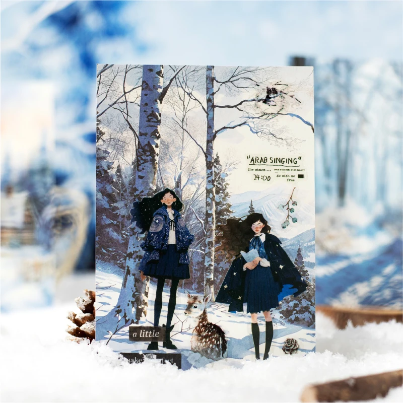 Journal GO 30sheets Vintage Winter Landscape Scrapbooking Material Paper Scrapbooking Decor Junk Journal Planner DIY Art Paper 2