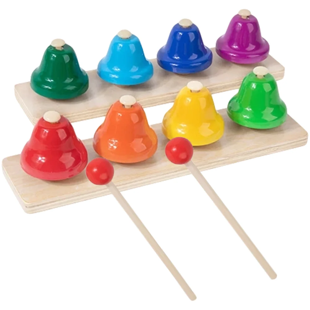 

Колокольчик музыкальная игрушка Детские Музыкальные инструменты 8 тонов класс ударная головоломка игрушки 8-notes колокольчики металлическая ручка развивающая