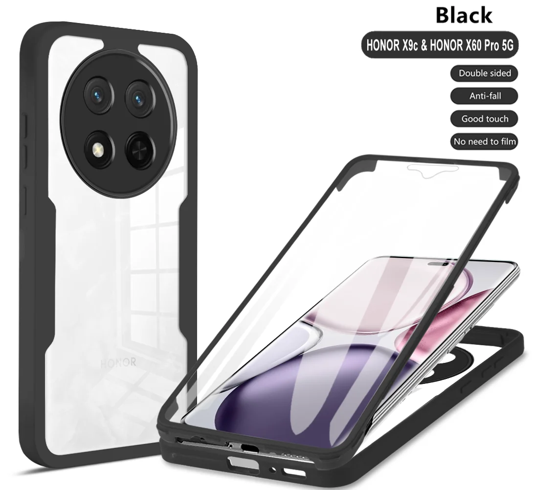 Full Body Soft Double-Sided Clear Case with 360° Protection