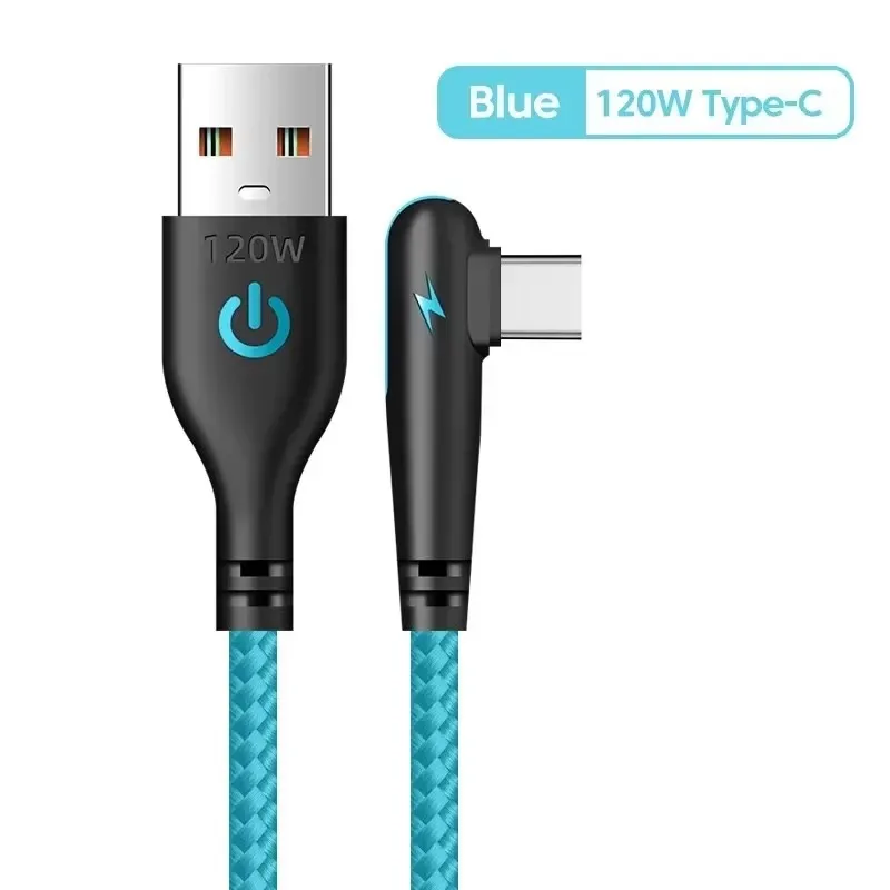 ตัวเลือกสินค้า สายชาร์จ USB-C 90 องศา ชาร์จเร็ว ใช้ได้กับมือถือหลายรุ่น