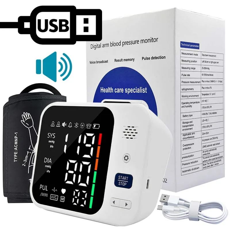 Blood Pressure Monitor Digital Big LED Screen