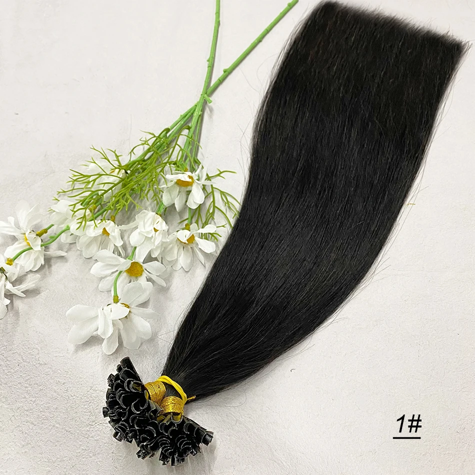 16A High Density Bulk Hair Real Virgin Straight Human Hair Bulk Extension Bundles I Tip V Tip Falt Nano Ring Braiding human hair extensions human hair for braiding