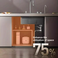 อ่างล้างจานสแตนเลส 304 แบบน้ำตก ดีไซน์หรูหราทันสมัย พร้อมจอแสดงผล LED ชุดก๊อกน้ำอ่างล้างจานพร้อมที่จ่ายสบู่และแก้ว 2