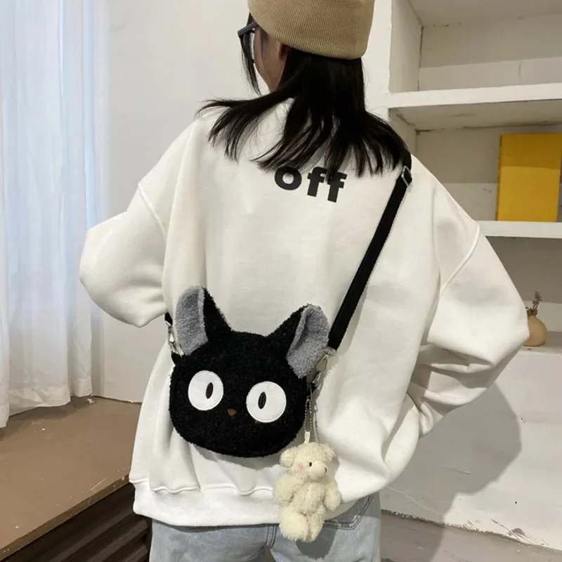 

Сумка-мессенджер с милыми мультяшными животными, модная вместительная Повседневная холщовая сумочка на ремне через плечо для женщин