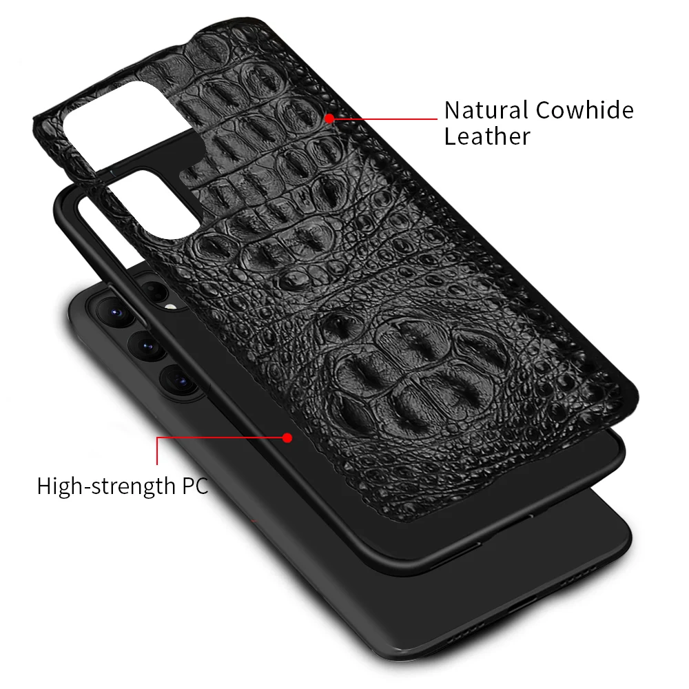 Alligator Phone Cases For S21 Ultra 5g Luxury 100% Natural Leather