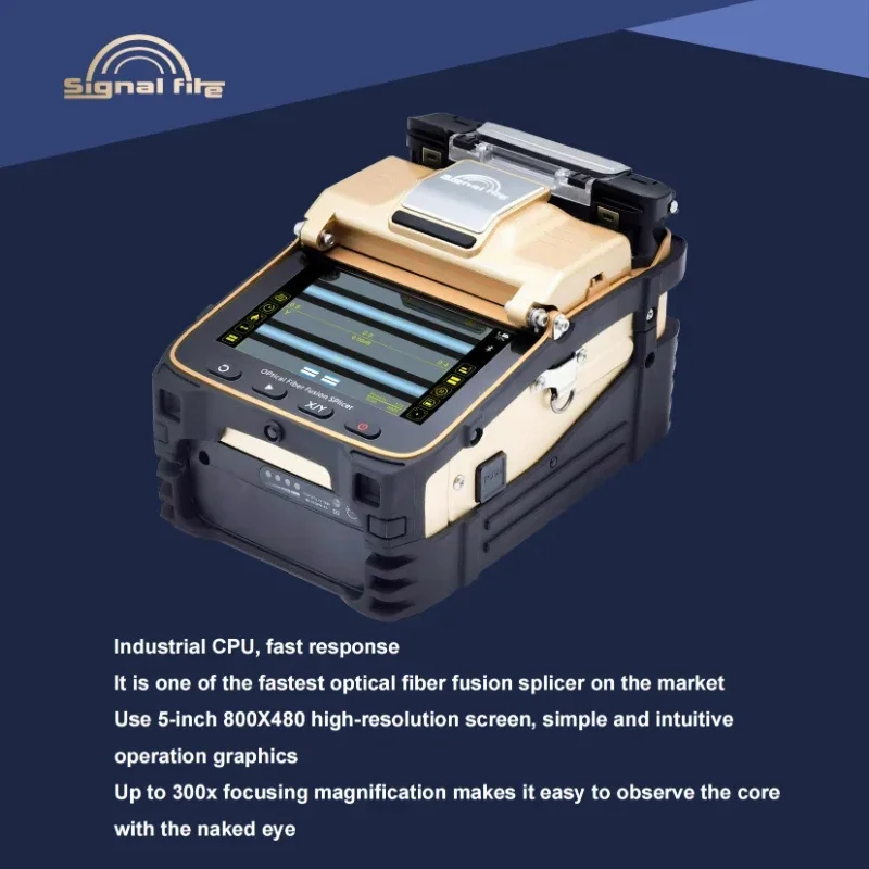 Signal Fire Automatic Optical Fiber Fusion Splicer AI-8C Intelligent FTTH Optic Fiber Welding Splicing Machine 7800mAh Battery 1 10meter 1p 4p nickel strip for li 18650 battery spot welding machine welder equipment nickel belt for battery packs