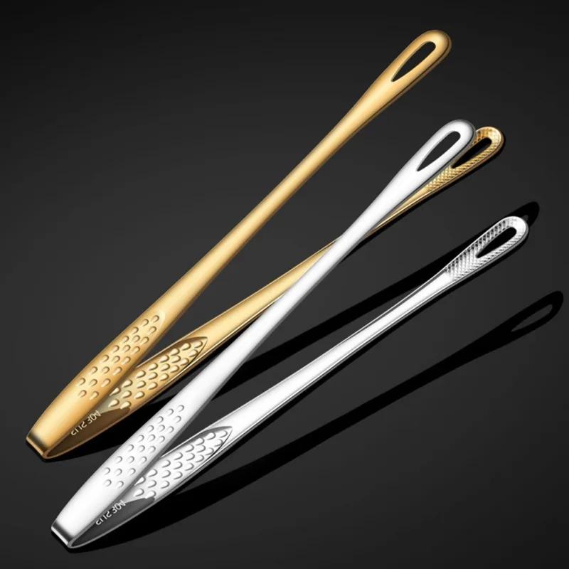 Stainless Steel BBQ Tongs Barbecue Grill Food Clip Ice Tong Meat Salad Toast Bread Clamp Kitchen Accessories Tools for Canteen food tongs kitchen food clips