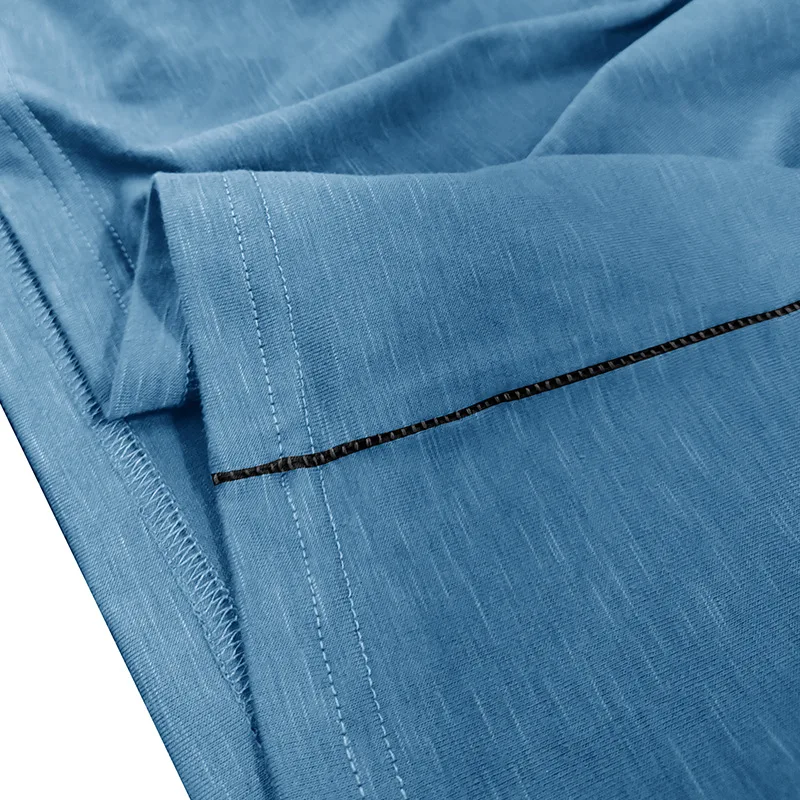 Stilvolle graue Langarm-Poloshirts für Herren, Henley-Oberteile mit Stehkragen und schwarzen Nähten für Frühling und Herbst – Detail 30